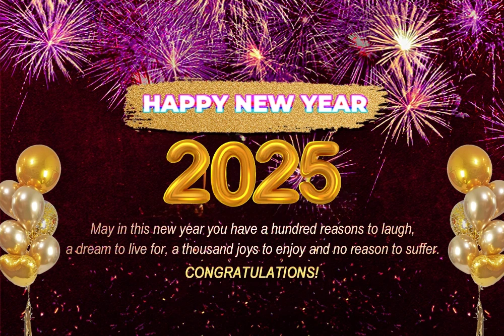 Happy New Year 2025: Wishes, Numbers, Gold, Balloons, Confetti, HD